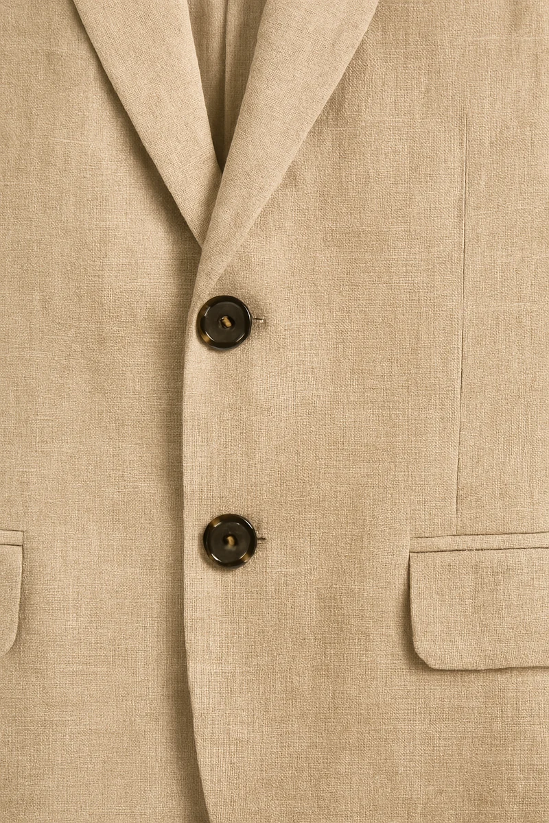 Tweedelig Linnen Herenkostuum Slim Fit Zomer Bruiloft Business Comfortabel Ademend 70% Linnen 30% Katoen | Sansoti
