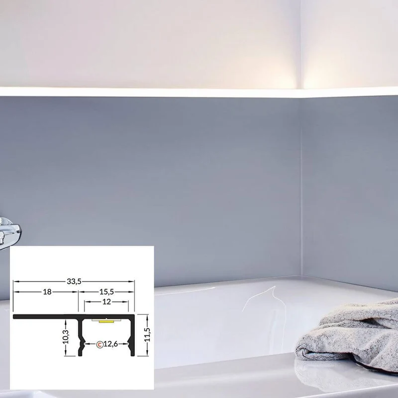 LED Aluminium Profil 2m Aufbau