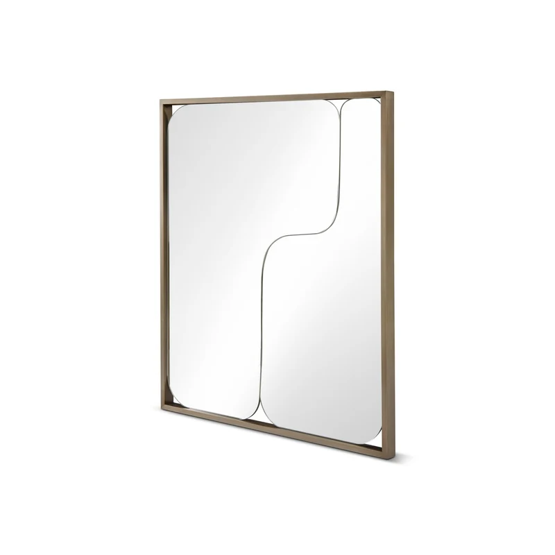 Casa Padrino Luxus Wandspiegel 100 x 120 x H. 5 cm - Eleganter Wandspiegel - Moderne Wohnzimmer Möbel - Luxus Qualität