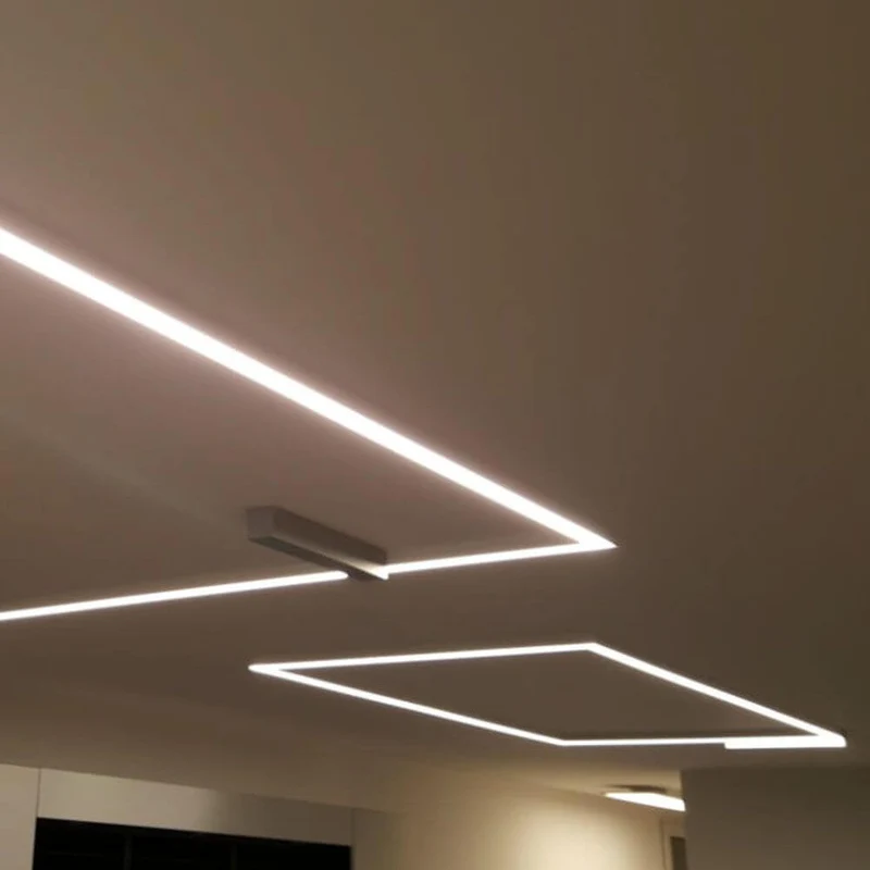 XXL Aufbauprofil 200cm Weiß ohne Abdeckung für LED-Strips