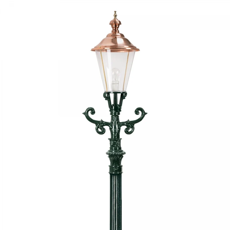 Casa Padrino Jugendstil Gartenlaterne 42 x 29 x H. 248 cm - Verschiedene Farben - Nostalgische Wetterfeste Außenleuchte