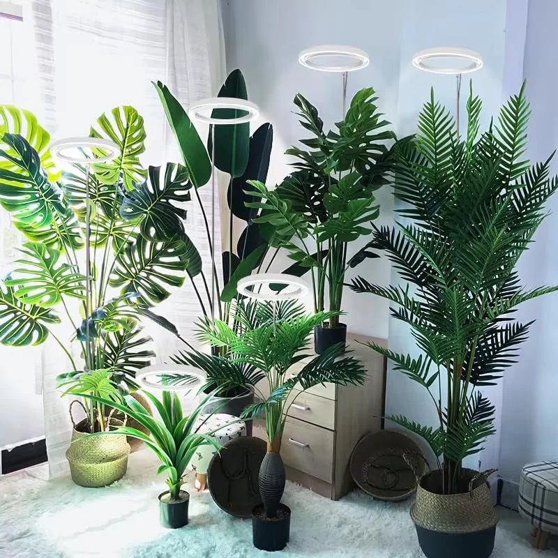 Verstelbare LED Groeilamp met Telescoopstandaard Automatische Timer Spectrum voor Sterke Kamerplanten | Sansoti