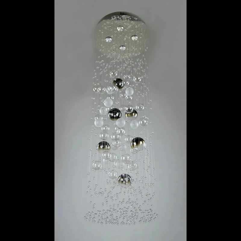 Casa Padrino Luxus Kristall Kronleuchter Silber Ø 40 x H. 125 cm - Prunkvolle Messing Kronleuchter mit böhmischem Kristallglas - Barock Möbel - Edel & Prunkvoll