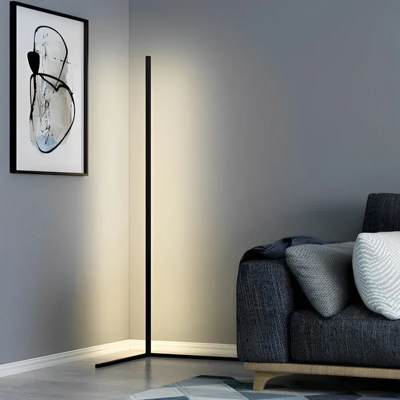 Vloerlamp LED Dimbaar Afstandsbediening 142cm Aluminium Minimalistisch Woonkamer Slaapkamer | Sansoti