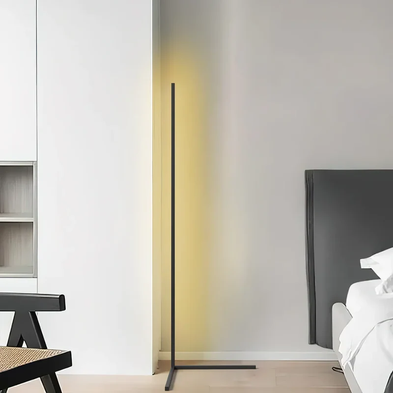 Vloerlamp LED Dimbaar Afstandsbediening 142cm Aluminium Minimalistisch Woonkamer Slaapkamer | Sansoti