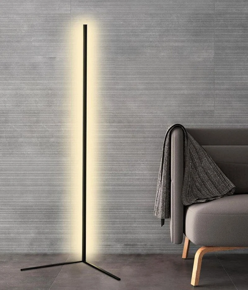 Vloerlamp LED Dimbaar Afstandsbediening 142cm Aluminium Minimalistisch Woonkamer Slaapkamer | Sansoti