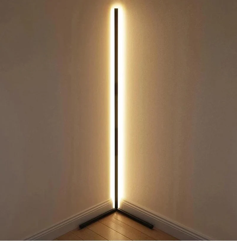 Vloerlamp LED Dimbaar Afstandsbediening 142cm Aluminium Minimalistisch Woonkamer Slaapkamer | Sansoti