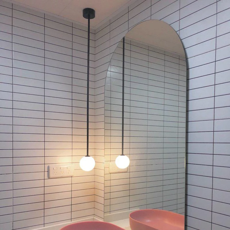 Hanglamp Messing Melkglas Plafond Minimalistisch Modern Scandinavisch Hal Eettafel Nachtkastje | Sansoti