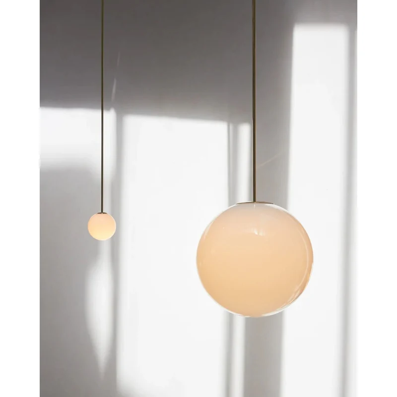 Hanglamp Messing Melkglas Plafond Minimalistisch Modern Scandinavisch Hal Eettafel Nachtkastje | Sansoti