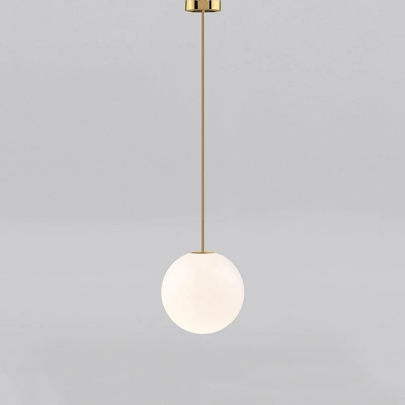 Hanglamp Messing Melkglas Plafond Minimalistisch Modern Scandinavisch Hal Eettafel Nachtkastje | Sansoti