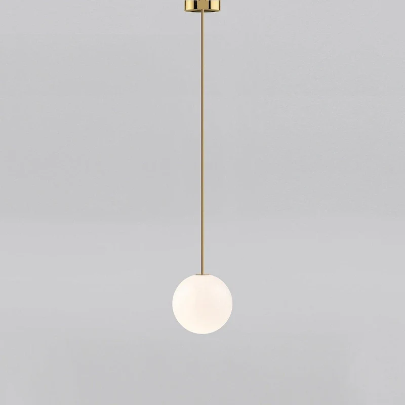 Hanglamp Messing Melkglas Plafond Minimalistisch Modern Scandinavisch Hal Eettafel Nachtkastje | Sansoti