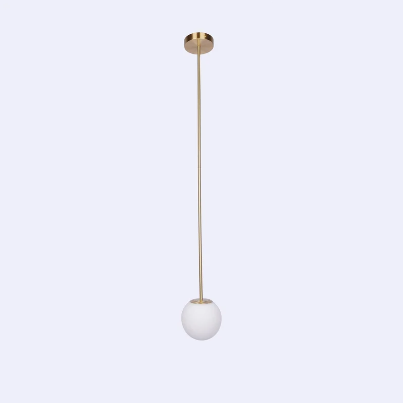 Hanglamp Messing Melkglas Plafond Minimalistisch Modern Scandinavisch Hal Eettafel Nachtkastje | Sansoti