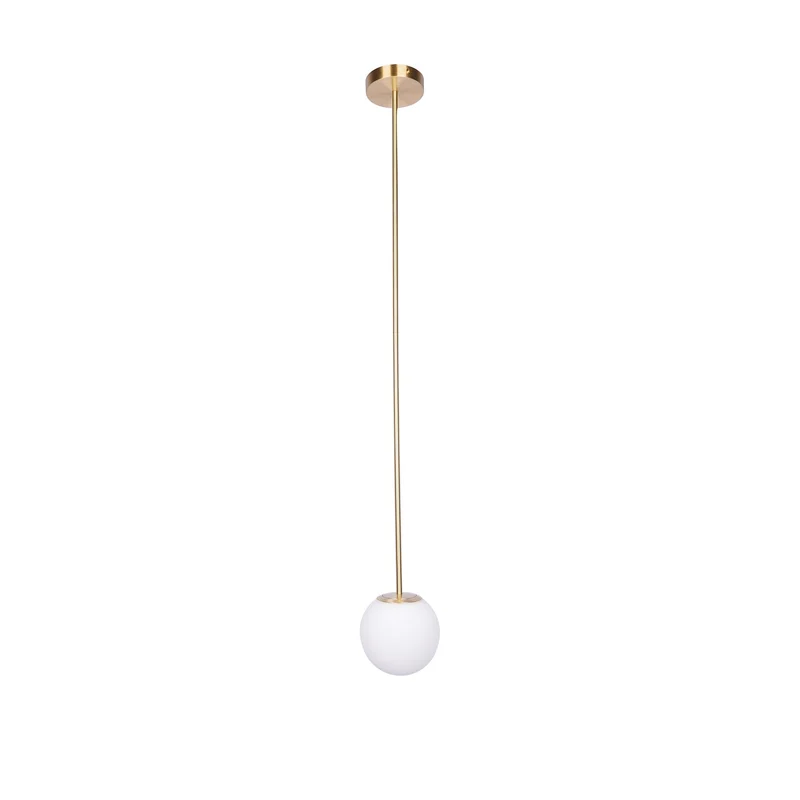 Hanglamp Messing Melkglas Plafond Minimalistisch Modern Scandinavisch Hal Eettafel Nachtkastje | Sansoti
