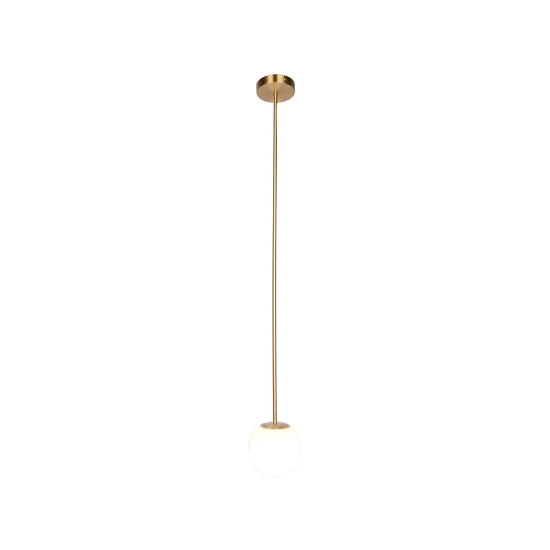 Hanglamp Messing Melkglas Plafond Minimalistisch Modern Scandinavisch Hal Eettafel Nachtkastje | Sansoti