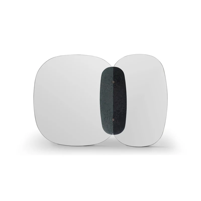 Casa Padrino Luxus Wandspiegel Grau 150 x 103 x H. 5 cm - Wandspiegel mit Spiegelglas - Moderne Wohnzimmer Möbel - Luxus Qualität