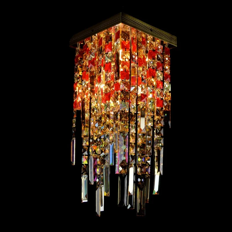 Casa Padrino Luxus Barock Kristall Wandleuchte Gold 20 x 20 x H. 26 cm - Prunkvolle Messing Wandleuchte mit böhmischem Kristallglas - Barock Möbel - Edel & Prunkvoll