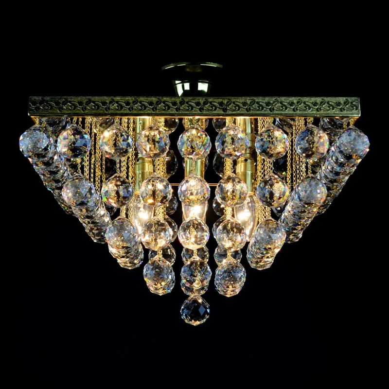 Casa Padrino Luxus Barock Kristall Wandleuchte Gold 40 x 40 x H. 25 cm - Prunkvolle Messing Wandleuchte mit böhmischem Kristallglas - Barock Möbel - Edel & Prunkvoll