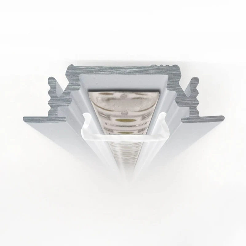 Einbauprofil schmal 200cm Weiß ohne Abdeckung für LED-Strips