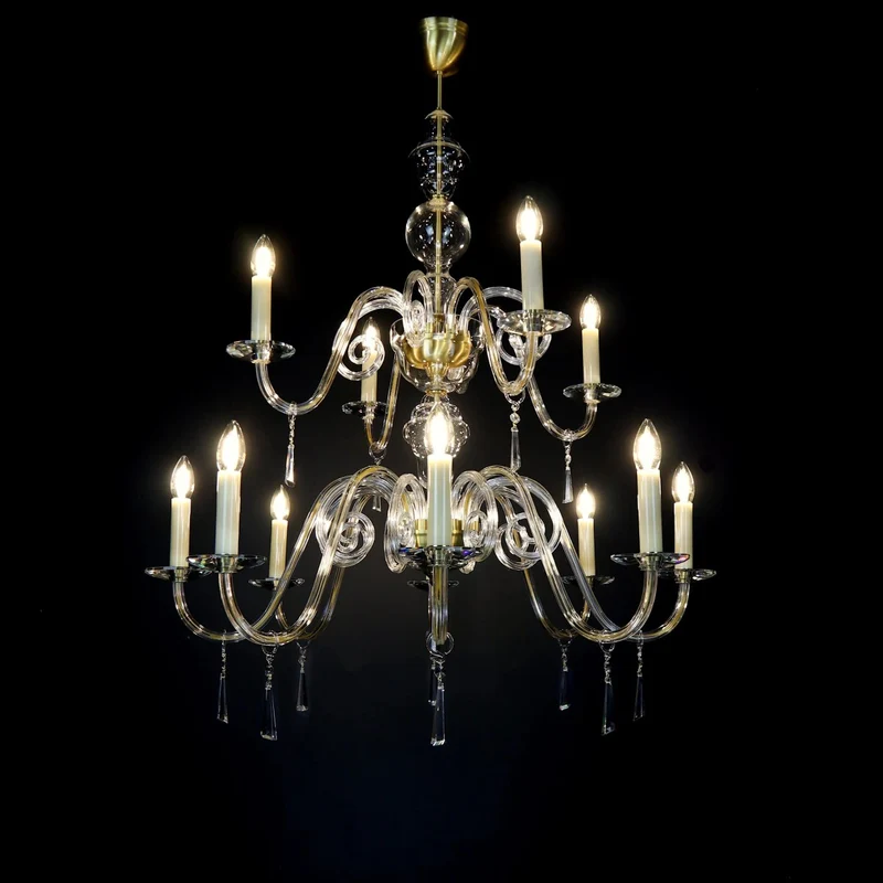 Casa Padrino Luxus Barock Kristall Kronleuchter Silber Ø 90 x H. 105 cm - Prunkvolle Messing Kronleuchter mit böhmischem Kristallglas - Barock Möbel - Edel & Prunkvoll