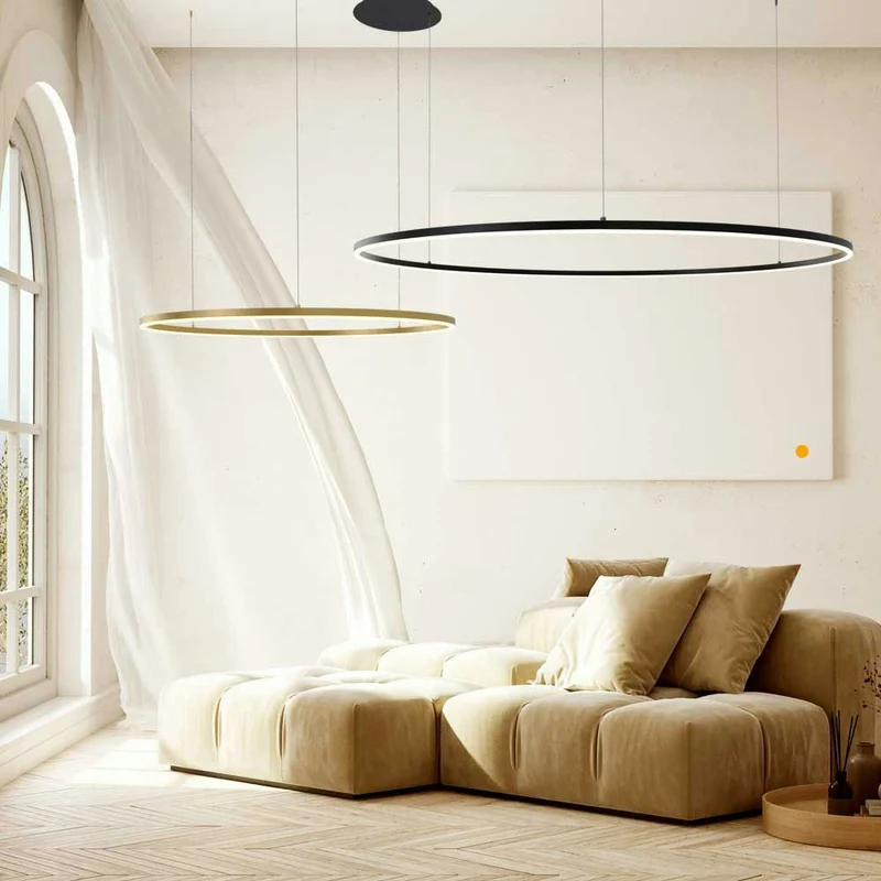 s.luce LED Ring Hängelampe 2-flammig Exzentrisch