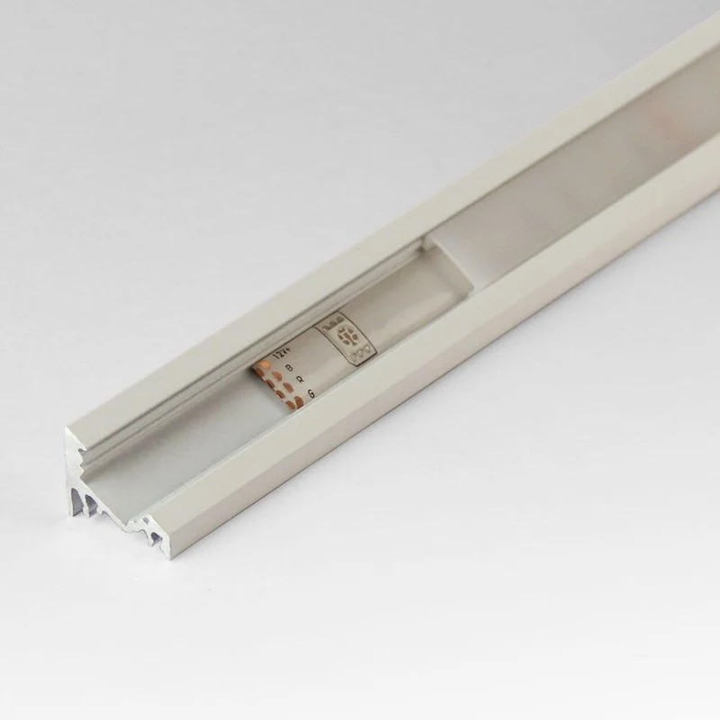 Aufbau-Eckprofil 30° 200cm Weiß ohne Abdeckung für LED-Strips