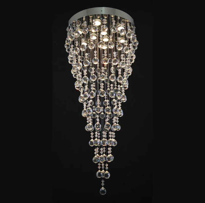 Casa Padrino Luxus Kristall Kronleuchter Silber Ø 50 x H. 110 cm - Prunkvolle Messing Kronleuchter mit böhmischem Kristallglas - Barock Möbel - Edel & Prunkvoll