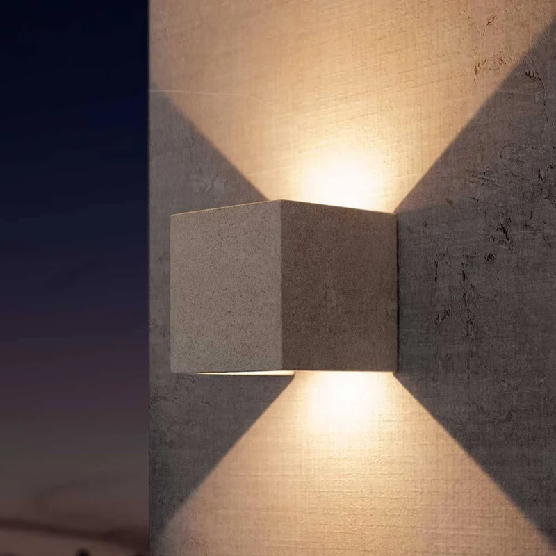 Taos Außen-LED-Wandleuchte Beton