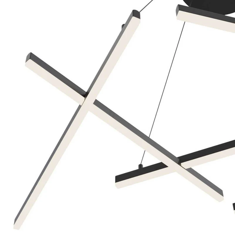 Hängelampe Lines mit LED-Stäben 100cm 4500lm Schwarz