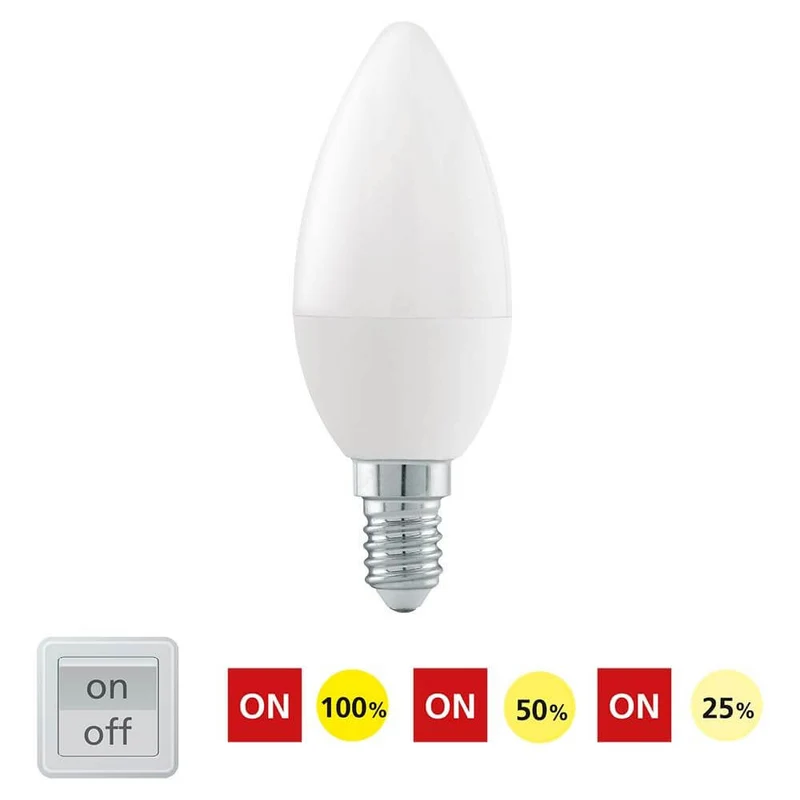 E14 LED Dimmbar per Schalter Warmweiß 3000K 470lm 4,9W