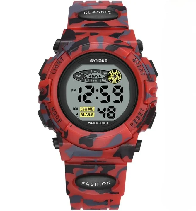 Digitaal Kinderhorloge Waterdicht LED Display Sporthorloge met Stopwatch Datum Alarm Jongens Meisjes School | Sansoti