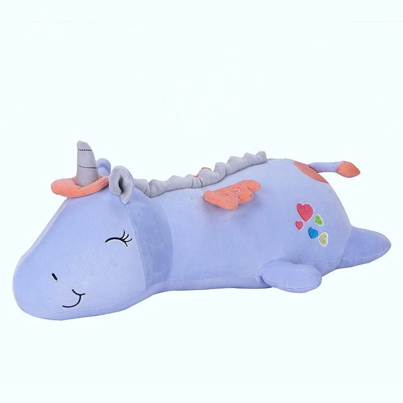 Oplichtende Knuffel Eenhoorn met LED-verlichting 60cm Pluche Nachtlampje Speelgoed voor Kinderen Slaapkamer | Sansoti