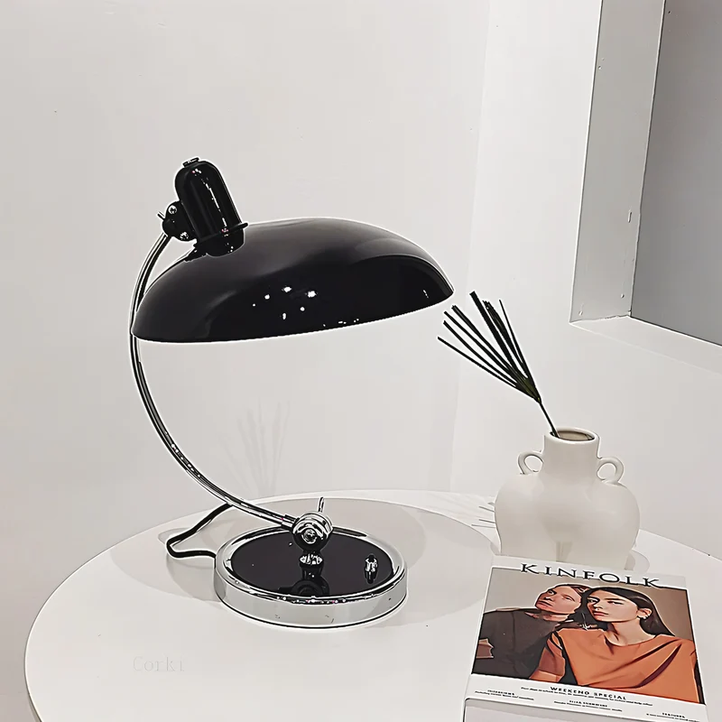 Verstelbare Tafellampen met IJzeren Kap Retro E27 Fitting Leeslamp Bureaulamp Nachtkastje Verlichting | Sansoti