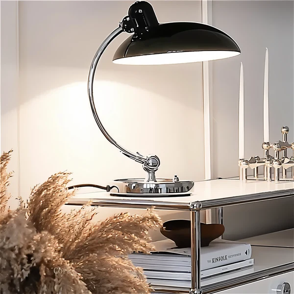 Verstelbare Tafellampen met IJzeren Kap Retro E27 Fitting Leeslamp Bureaulamp Nachtkastje Verlichting | Sansoti
