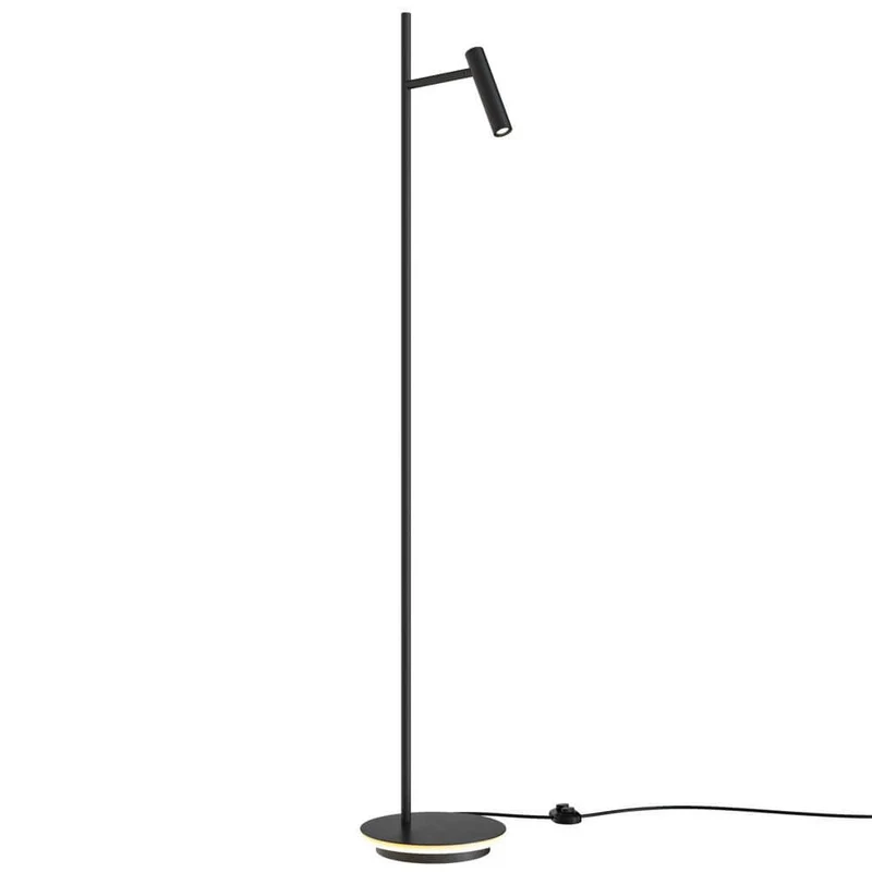 LED Stehleuchte Estudo Schwarz Schirm Drehbar