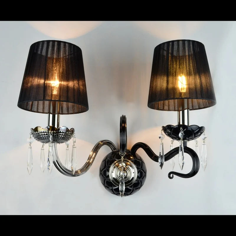 Casa Padrino Luxus Barock Kristall Wandleuchte Silber 48 x 30 x H. 38 cm - Prunkvolle Messing Wandleuchte mit böhmischem Kristallglas - Barock Möbel - Edel & Prunkvoll