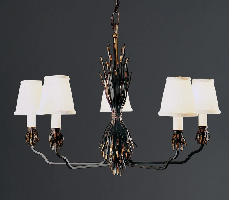 Casa Padrino Luxus Kronleuchter Gold B. 75 x H. 75 cm - Handgefertigter Kronleuchter aus Schmiedeeisen - Luxus Kollektion - Edel & Prunkvoll