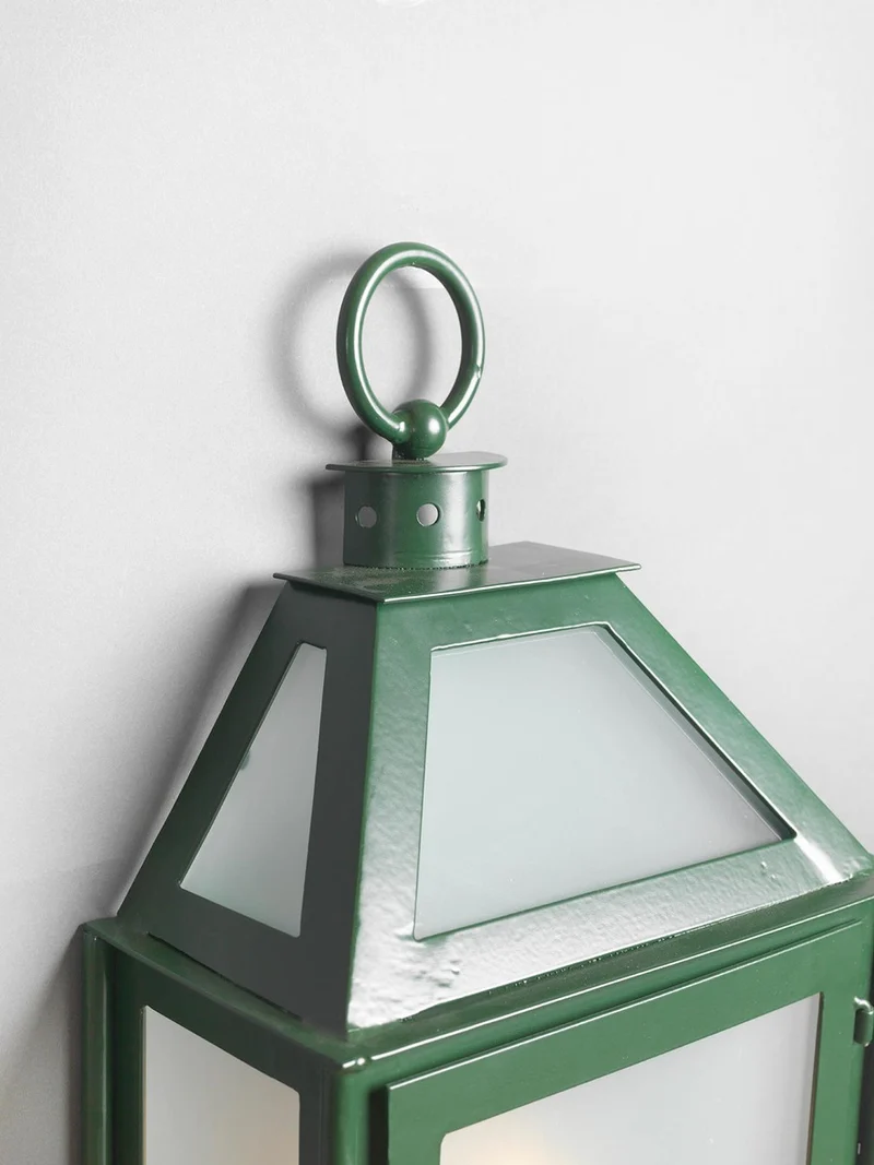 Casa Padrino Luxus Außen Laterne Grün B. 28 x H. 46.5 cm - Handgefertigte Laterne aus Schmiedeeisen - Luxus Kollektion - Edel & Prunkvoll