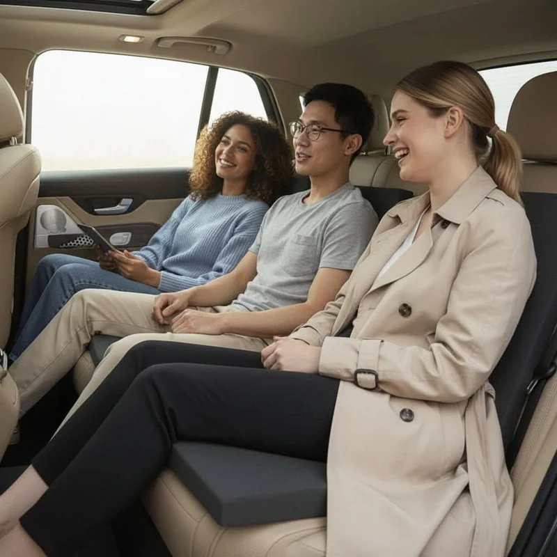 Ergonomisch Zit- en Rijkussen met Geheugenfoam voor Optimale Rug en Heup Ondersteuning Auto Kantoor Bureaustoel | Sansoti
