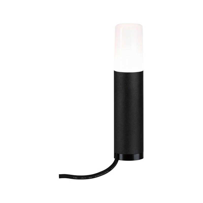 Plug & Shine LED Pollerleuchte Flarea Metall Schwarz IP65