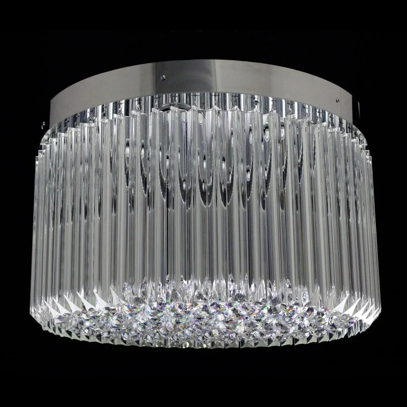 Casa Padrino Luxus Kristall Kronleuchter Silber Ø 60 x H. 37 cm - Prunkvolle Messing Kronleuchter mit böhmischem Kristallglas - Barock Möbel - Edel & Prunkvoll