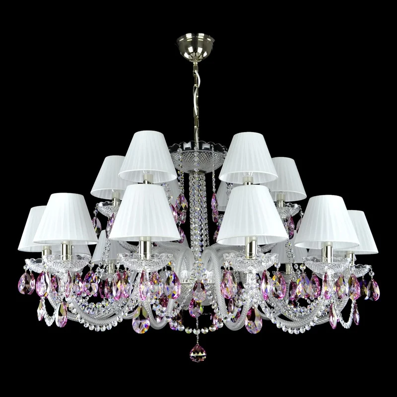 Casa Padrino Luxus Barock Kristall Deckenleuchte Silber Ø 105 x H. 56 cm - Prunkvolle Messing Deckenleuchte mit böhmischem Kristallglas - Barock Möbel - Edel & Prunkvoll