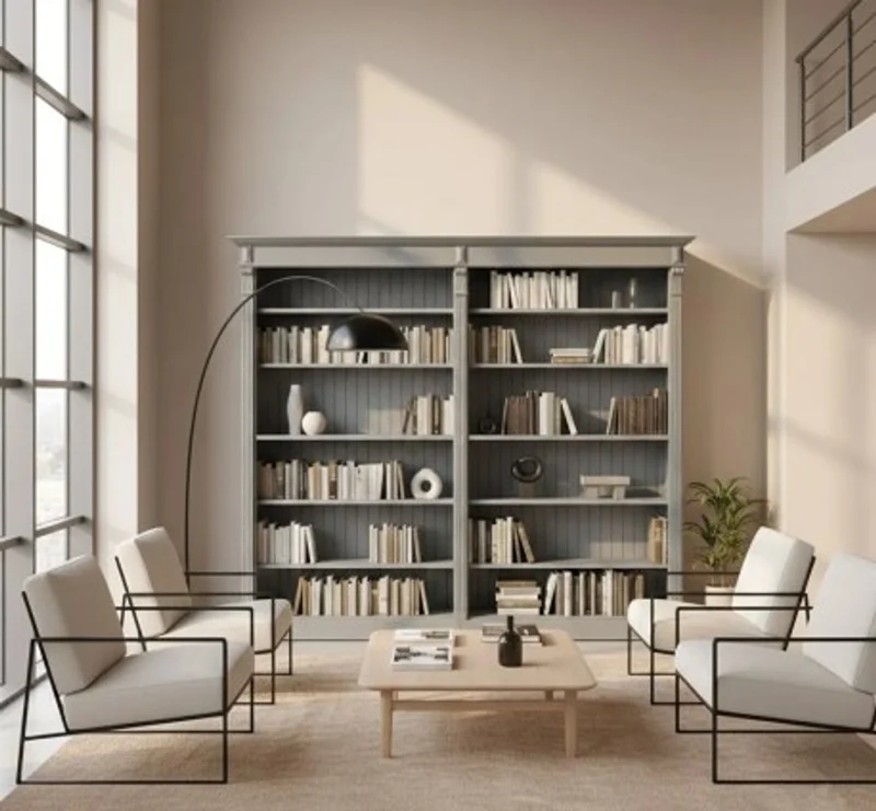 Casa Padrino Bücherregal im Landhausstil, 230 x 39 x 197 cm