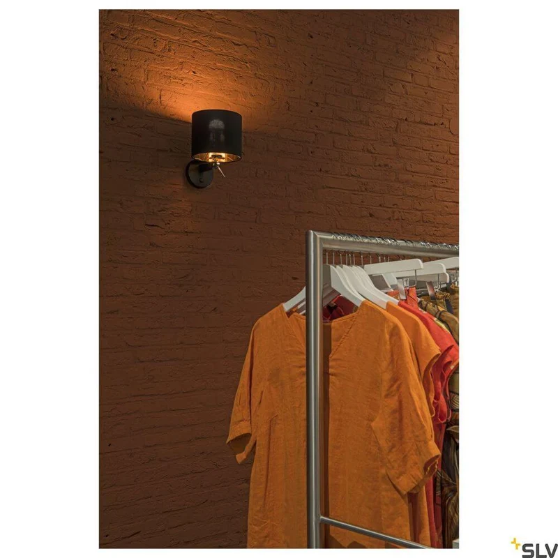 Fenda Wandleuchte E27 Schwarz (ohne Schirm)