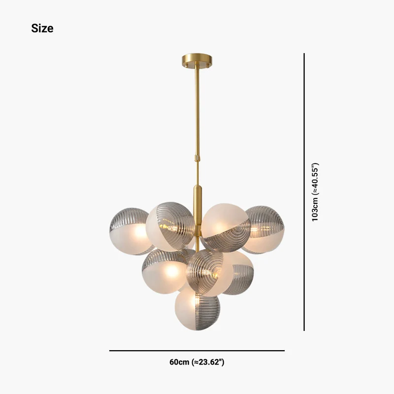 Glazen Bellen Kroonluchter Druiventros Design Hanglamp LED Woonkamer Eetkamer Modern Plafondverlichting Sfeerlampen | Sansoti