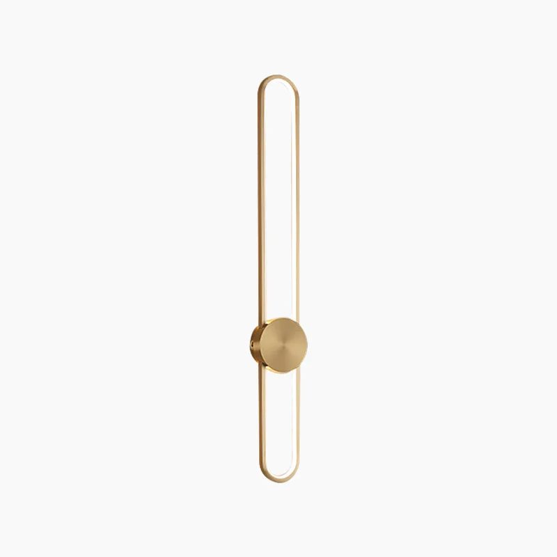 Ovale LED Wandlamp Aluminium Zwart Goud Slaapkamer Woonkamer Gang Modern Minimalistische Verlichting | Sansoti