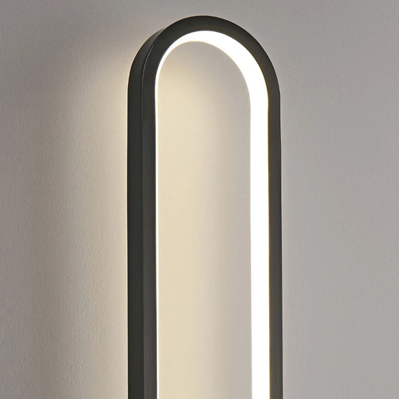 Ovale LED Wandlamp Aluminium Zwart Goud Slaapkamer Woonkamer Gang Modern Minimalistische Verlichting | Sansoti