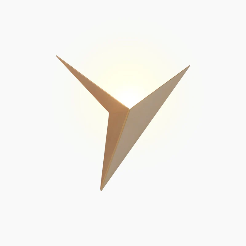 Driehoekige LED Wandlamp Geometrisch Metaal Modern Interieur Slaapkamer Woonkamer 25cm Minimalistisch | Sansoti