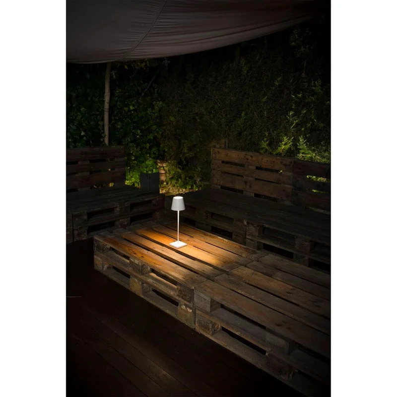 LED Akku-Außentischlampe TOC IP54 Weiß