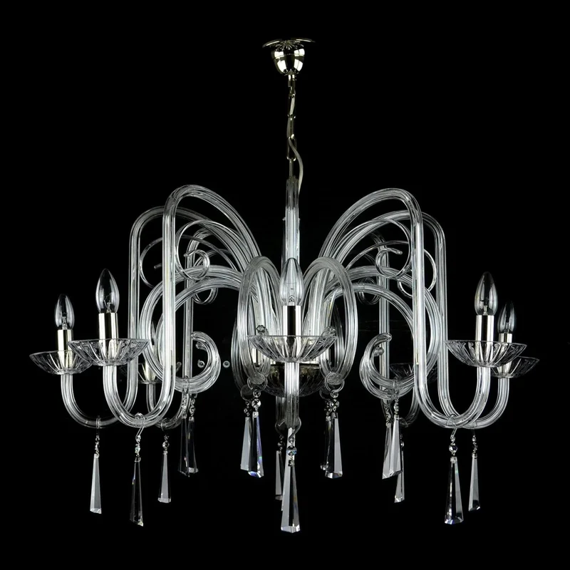 Casa Padrino Luxus Barock Kristall Kronleuchter Silber Ø 90 x H. 58 cm - Prunkvolle Messing Kronleuchter mit böhmischem Kristallglas - Barock Möbel - Edel & Prunkvoll