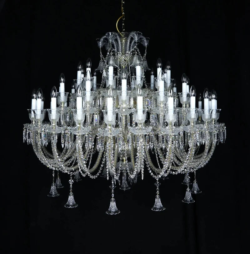 Casa Padrino Luxus Barock Kristall Kronleuchter Gold Ø 140 x H. 110 cm - Prunkvolle Messing Kronleuchter mit böhmischem Kristallglas - Barock Möbel - Edel & Prunkvoll